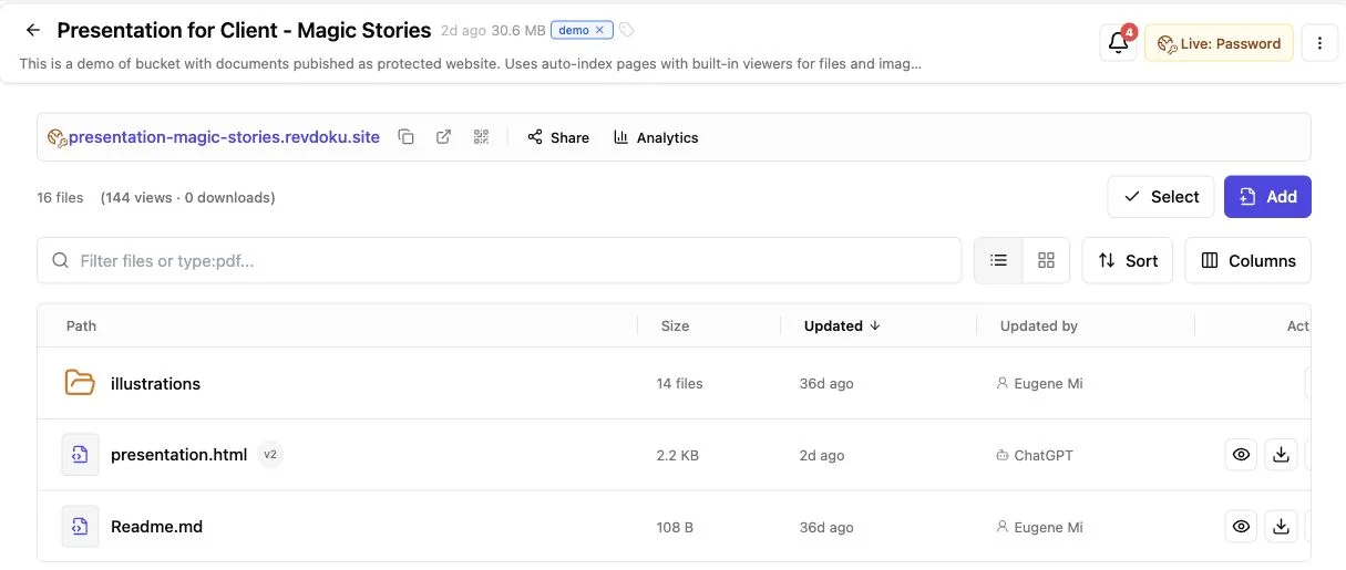Folder to Website: Publish and Share Client Files