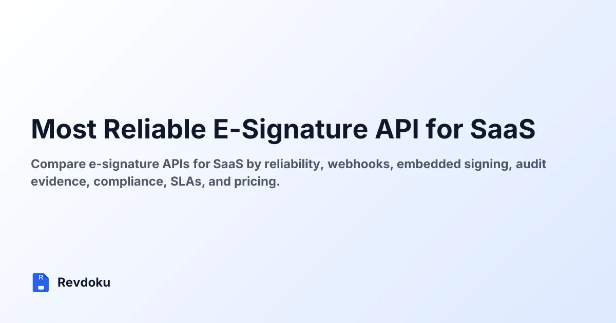 Most Reliable E-Signature API for SaaS