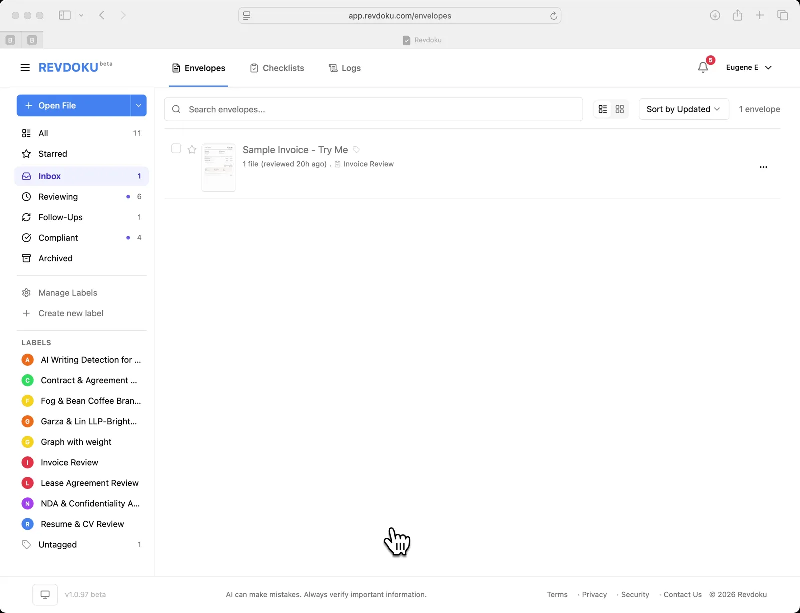 Use Case: Categorize an Expense Report