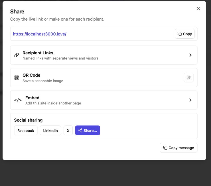 Recipient-specific sharing options for reviewers