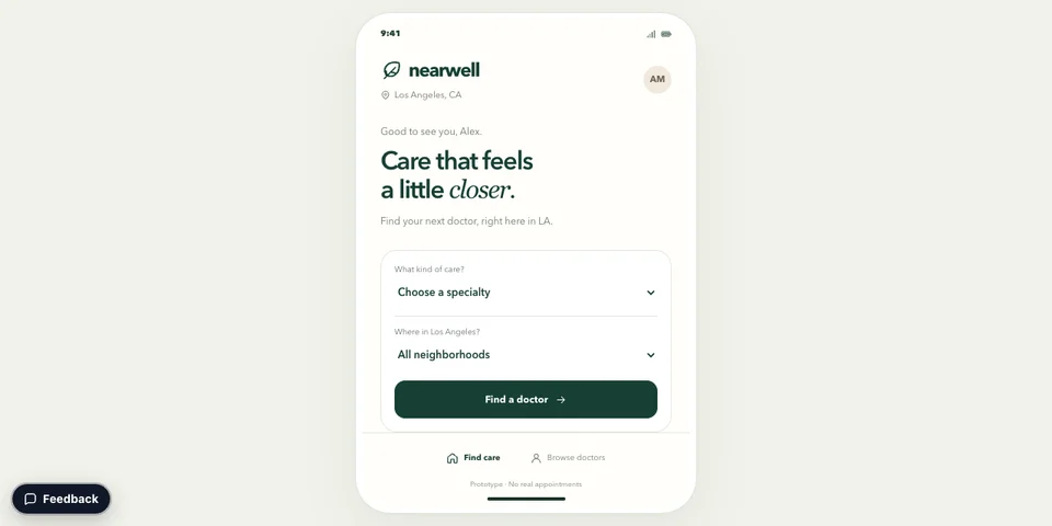 Mobile Prototype example published with Revdoku