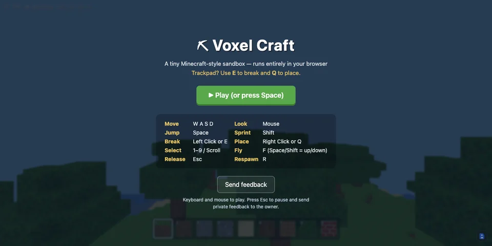 Browser game example published with Revdoku