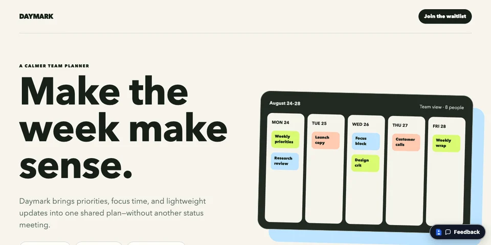 Product waitlist example published with Revdoku